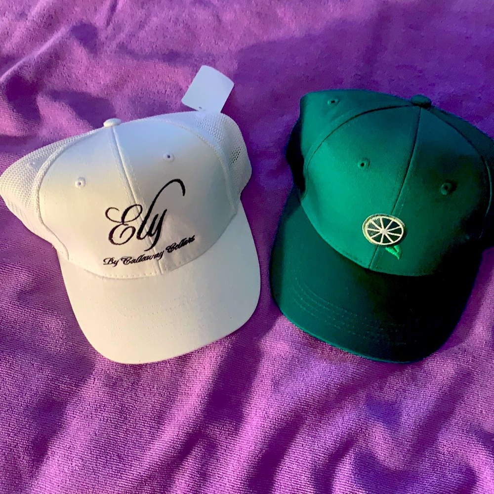 New ball caps. Ely Calloway Cellars & Deep Eddy Vodka